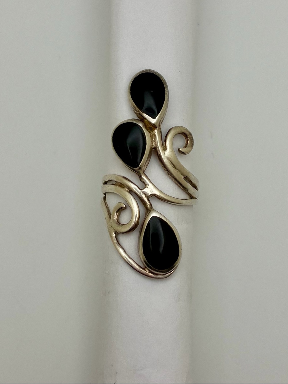 Sterling silver onyx ring